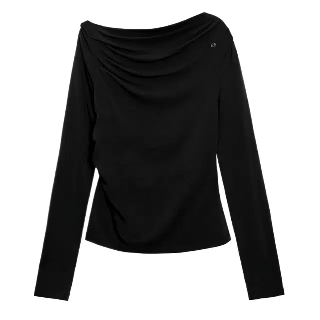 TREEMINGBIRD One-shoulder Drape Long Sleeves FW25T