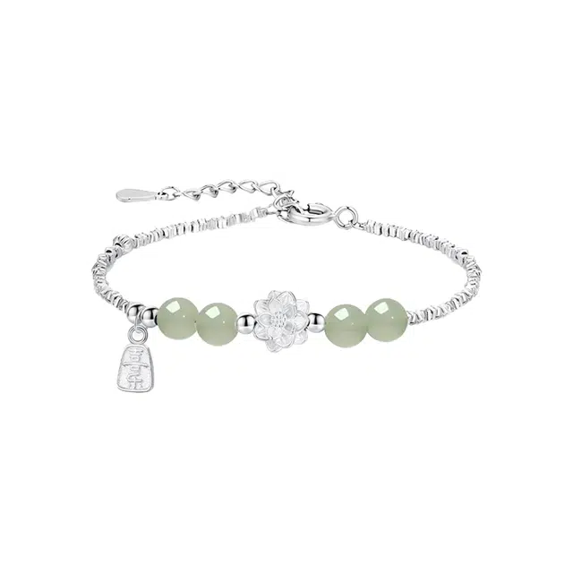 雅谷 福运莲莲 碎银几两 转运莲花 新中式 两世欢 喜乐平安转运珠 顺意时尚小众百搭温柔手饰 表白礼盒#好运 琉璃 手链 女款