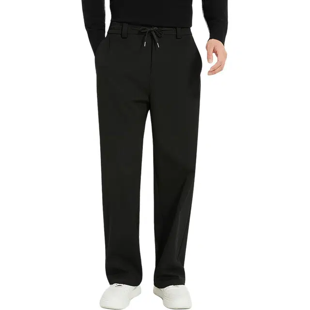 利郎 都市通勤纯色宽松百搭舒适弹力休闲裤 男款