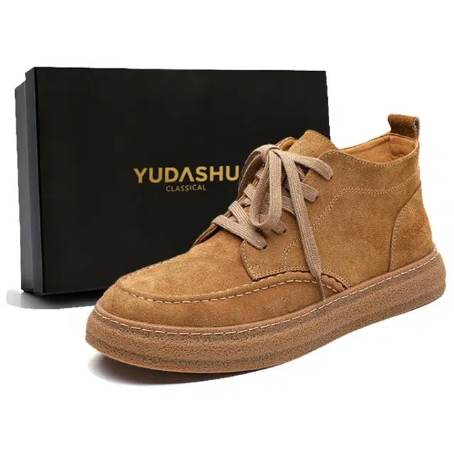 YUDASHU High Top Suede Leather Boots