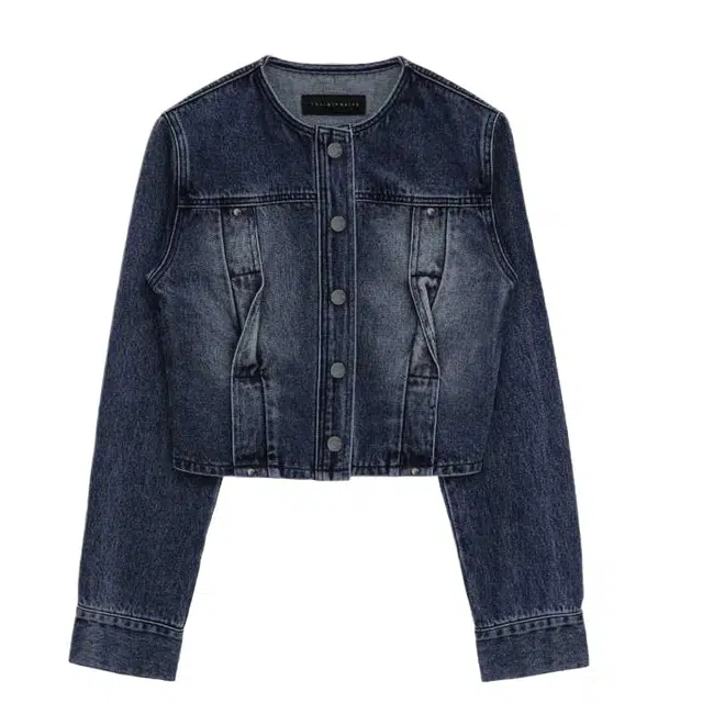 TREEMINGBIRD Twisted Non-collar Denim Set-up Jacket