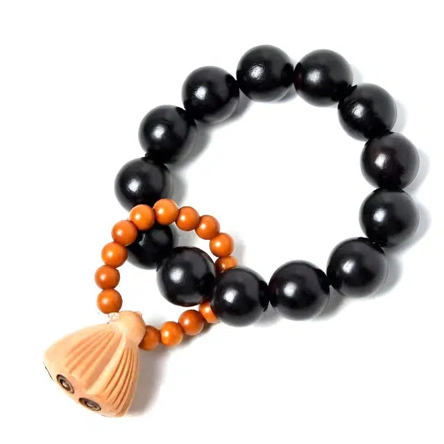 灵晔 复古文艺风新中式国潮风 招财转运小莲蓬手捻 秀气禅意复古文玩跑环念珠 吉祥#好运莲莲 檀木 手串 男女同款情侣款