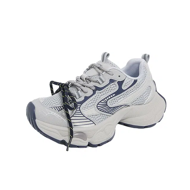 拾伍象 时尚百搭潮酷透气女鞋登山休闲运动鞋绑带舒适 老爹鞋 男女同款