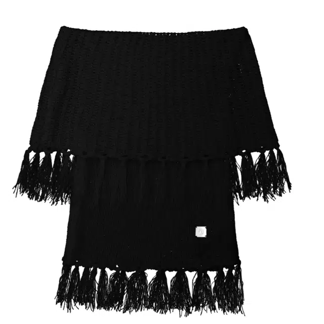 TREEMINGBIRD Tassel Open Shoulder Knit