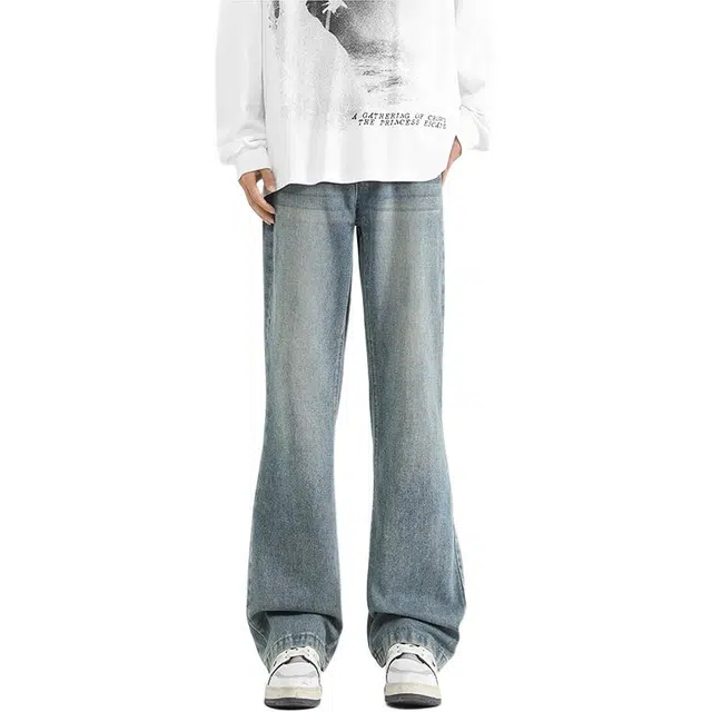 赛瀚 秋季百搭舒适亲肤潮流长裤青少年通勤时尚外穿牛仔裤 男女同款