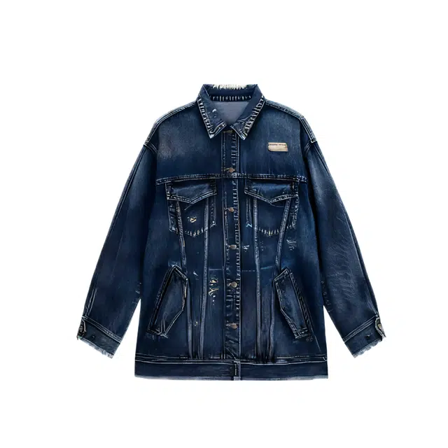 TREEMINGBIRD Structured Denim Trucker Jacket