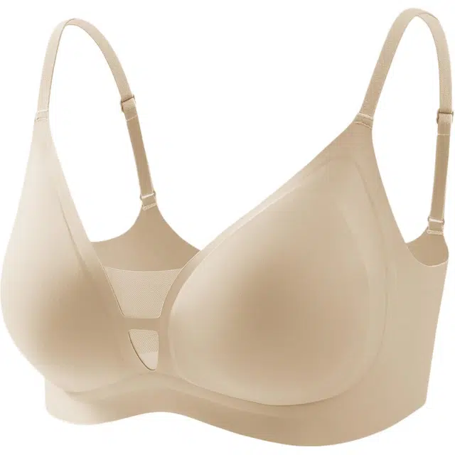 皇室品轩 粉底液内衣女夏轻薄款隐形无痕裸肤果冻胶镂空网纱时尚美背文胸 女款