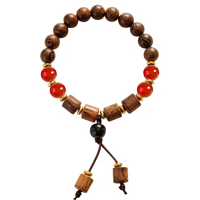 琛宬 吉祥如意新中式国潮风复古名族风文艺转运 简约大方文玩盘玩佛珠念珠绕指柔#好运 金丝檀木 手串 男女同款情侣款