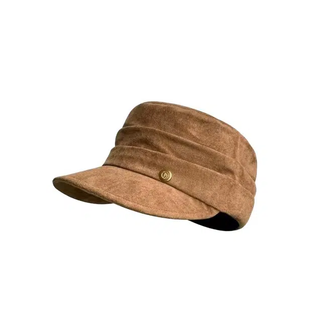 艾佳微 大头围日常百搭显脸小气质英伦 涤纶 帽子 男女同款情侣款