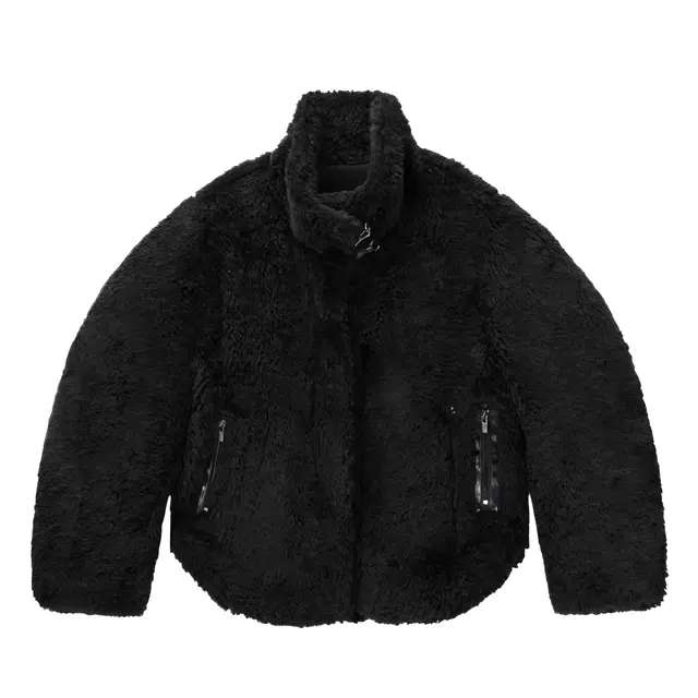 TREEMINGBIRD FWAW25 Metal Hook Button Shearing Fur Jacket