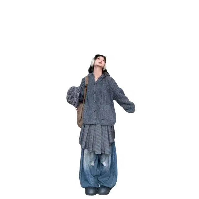 望莱仕 简约舒适时尚连帽针织衫 女款