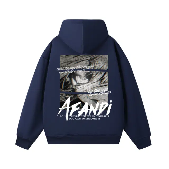 阿凡迪 美式高街卡通动漫品牌字母印花简约连帽中性风经典百搭舒适宽松个性痞帅时尚酷飒通勤休闲运动保暖加绒落肩套头卫衣 男女同款