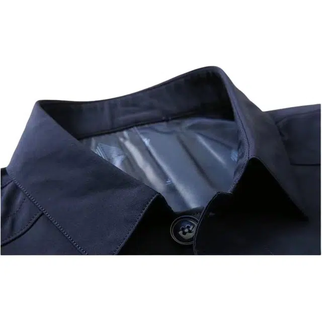 卡丹狄诺 商务休闲男士春秋季翻领风衣外套经典成熟稳重纽扣夹克男 男款