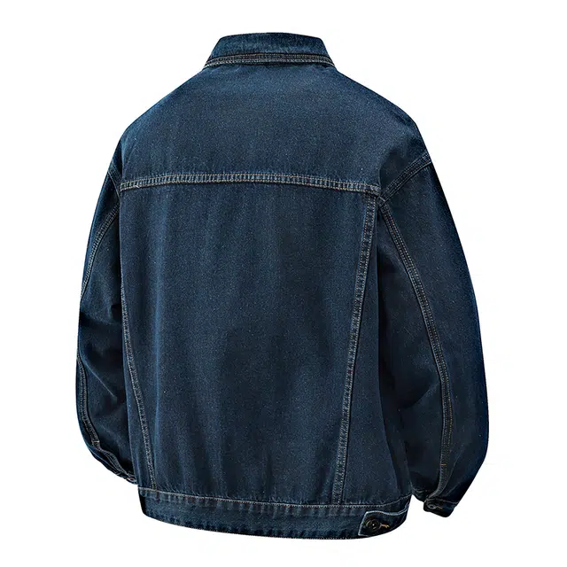 赛瀚 加绒加厚秋冬季翻领大口袋纽扣设计防寒保暖休闲潮牌高街时尚亲肤宽松百搭青少年日常外穿复古男款上衣牛仔外套 男女同款