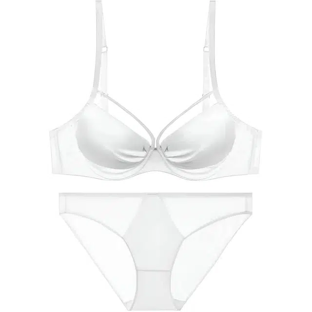 皇室品轩 法式大码聚拢本命年文胸夏季薄款大胸显小胸罩内衣裤套装 女款