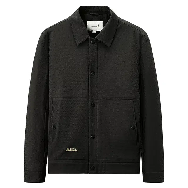 与狼共舞 轻暖时尚肌理提花绗缝夹棉舒适百搭挺括翻领通勤夹克外套 男款