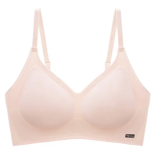 慕梵度 撞色无痕性感甜美少女内衣女软支撑上托小胸聚拢防下垂轻薄舒适透气固定杯无钢圈文胸 女款