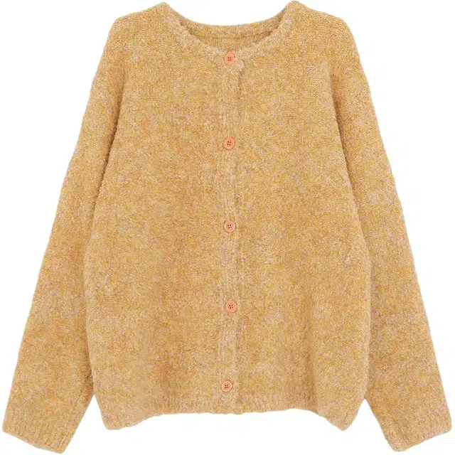 小卷要加油 外套女春秋慵懒风外搭长袖宽松高级感针织开衫 女款