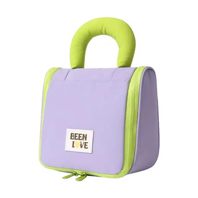 悦语美妆包 便携收纳防尘 高颜值化妆包大容量手提化妆品包旅行棉花糖色洗漱包