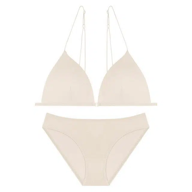 皇室品轩 法式性感女前扣三角杯无钢圈文胸薄棉细肩带美背内衣裤套装 女款