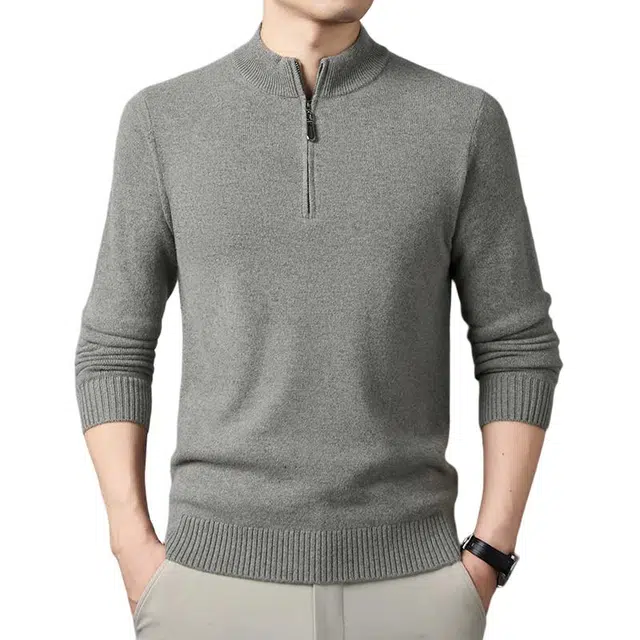 卡丹狄诺 秋冬季半高领保暖舒适简约百搭毛衣 男款