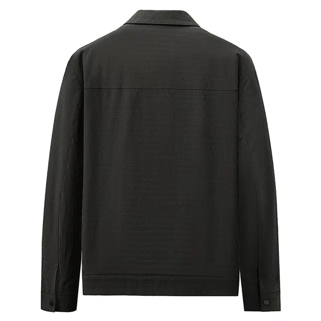 与狼共舞 轻暖时尚肌理提花绗缝夹棉舒适百搭挺括翻领通勤夹克外套 男款