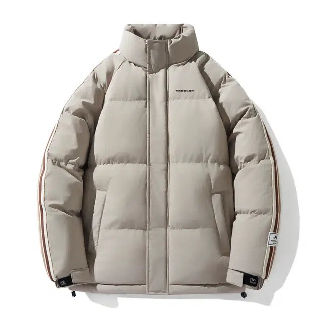 太子龍 美式潮流宽松保暖加厚加棉炸街面包服百搭休闲三条杠棉衣棉服 男款