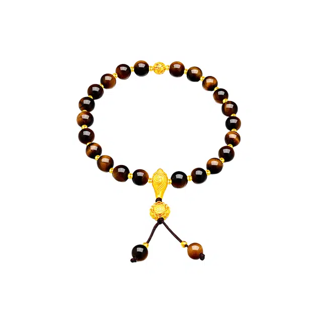 子婳 前途似锦平安守护招财纳福珠新中式国风小众精致时尚优雅福字转运珠高级感手饰#好运 虎眼石 玉石手串 女款