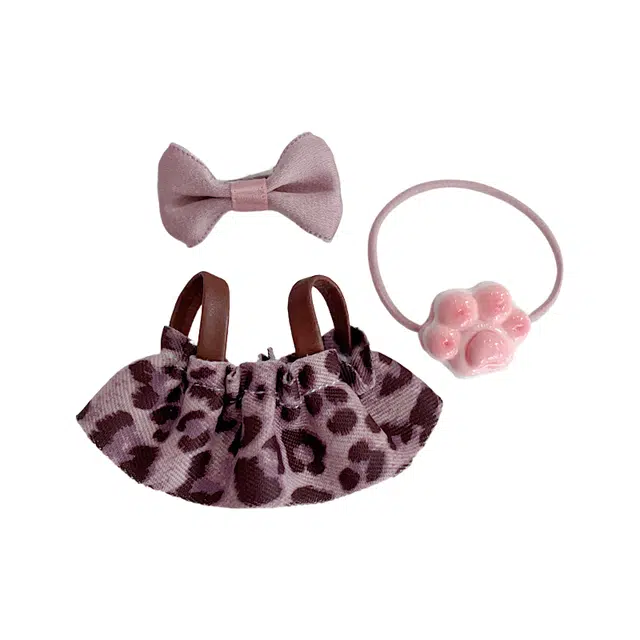 图米鱼 豹纹套装 酷酷裙心底 娃衣着替