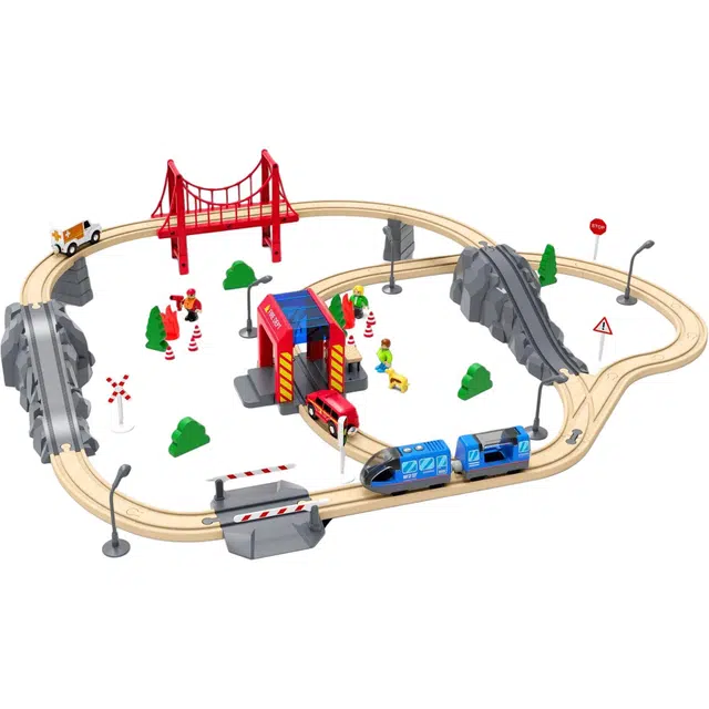 图米鱼 小火车儿童益智玩具 拼装场景模型 遥控轨道