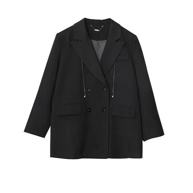 惟友 胖妹妹显瘦女装大码秋装外套西服西装 胖女生穿搭胖女孩秋款法式复古气质上衣 女款