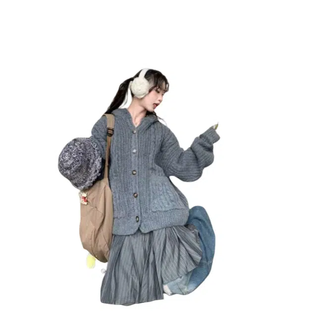 望莱仕 简约舒适时尚连帽针织衫 女款