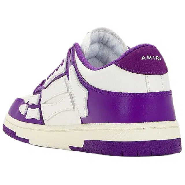 AMIRI Skel-Top Low White Purple
