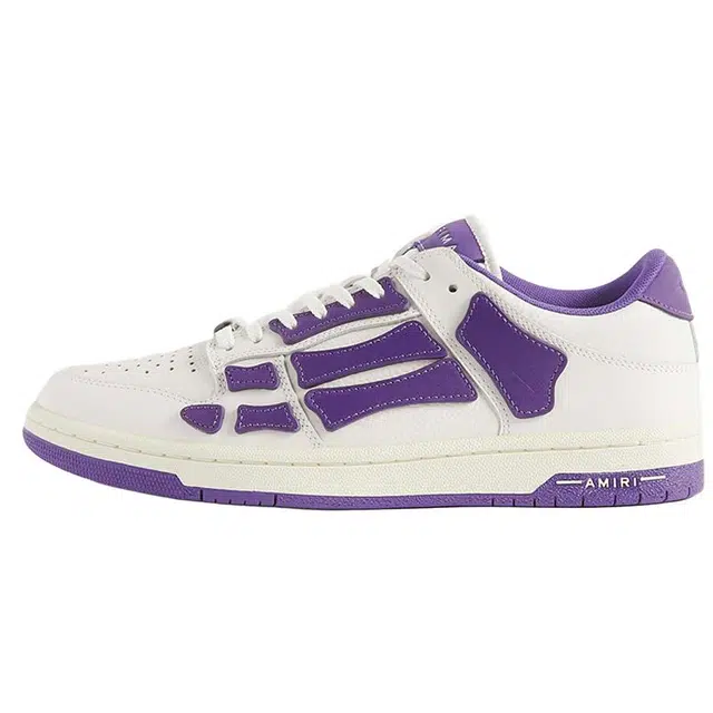 AMIRI Skel-Top Low White Purple