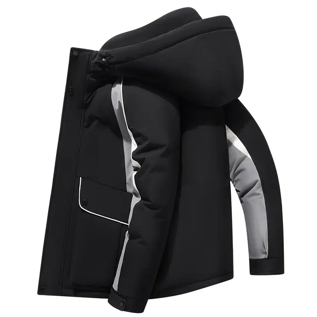 FORHUG Geometric Colorblock Down Jacket