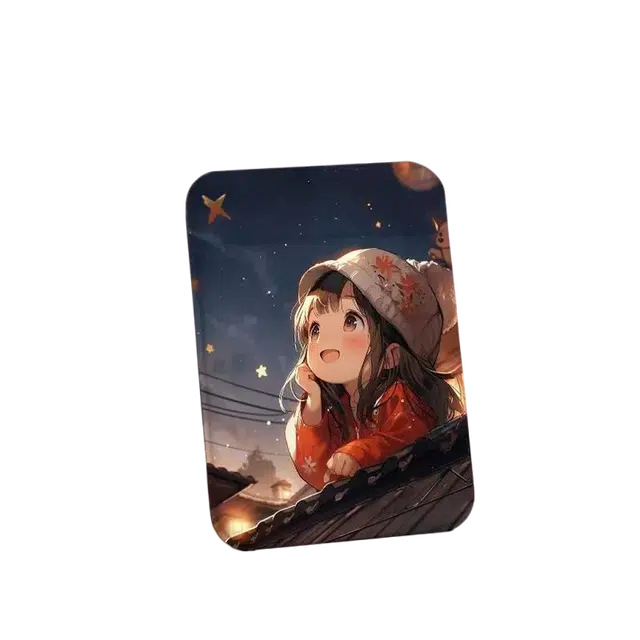 艾情草之恋星空女孩卡通折叠化妆镜可爱学生宿舍台式家用办公补妆女生