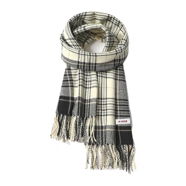 俞兆林 学院风韩版简约格子出行氛围感流苏保暖 礼盒装 聚酯纤维 绒线围巾 男女同款情侣款