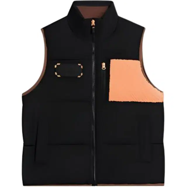 李宁儿童 童装 拼接拉链立领无袖羽绒马甲 男童 黑色