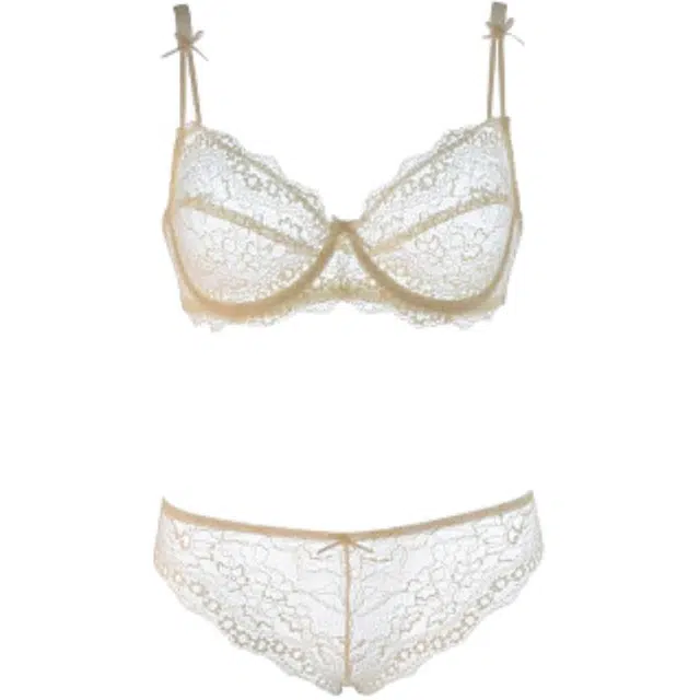 皇室品轩 薄款网纱透气性感文胸女蕾丝胸罩内衣裤套装 女款