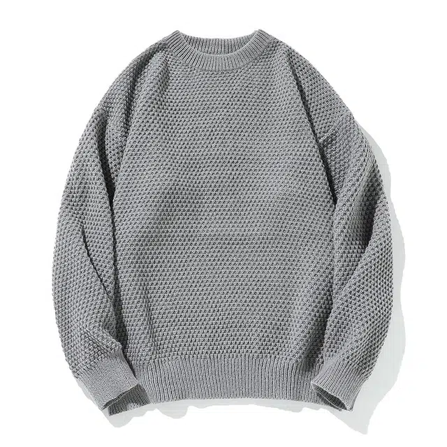 棉基因 清新森系不易起球柔软肌理感毛线厚实内搭休闲运动氛围感职场通勤极简风女装高街美式亲肤打底衣松弛感青少年学院风毛衣 男女同款