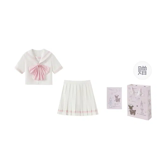 花山家的猫 日系可爱纯欲甜妹学院风春夏秋短袖水手服针织毛衣开衫制服 女款