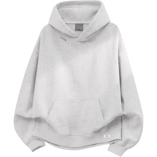 徐百货  美式高街重磅设计感连帽衫金属标潮牌小众卫衣宽松舒适潮流百搭棒球服 男女同款