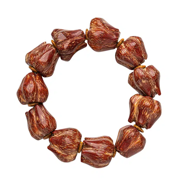 仙园韵 自然滴血莲花 新中式国潮复古风民族风情招财纳福精致雕花大尺寸稀有提子手持车挂文玩霸气 菩提籽 手串 男款