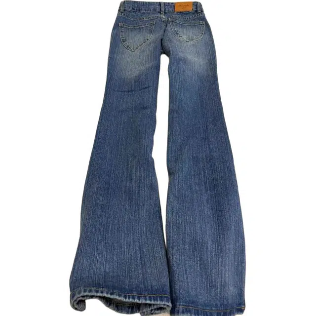 么宁 美式复古潮流辣妹竹节微喇设计感低腰垂感拖地裤牛仔裤 女款