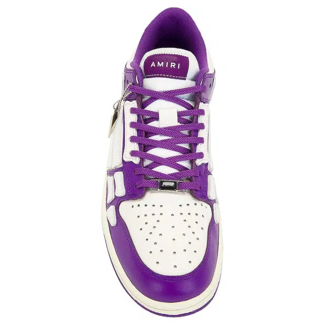 AMIRI Skel-Top Low White Purple