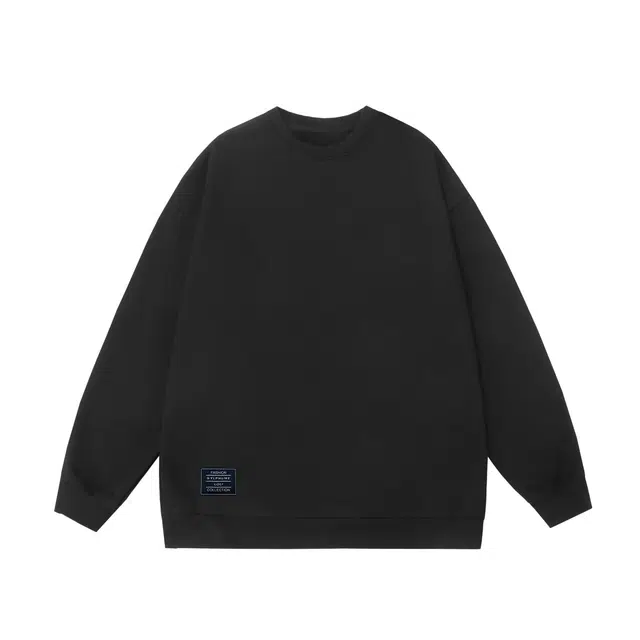 暴走的萝莉 美式街头潮流基础款简约品牌字母车标休闲时尚日常通勤无性别主义落肩圆领卫衣 男女同款