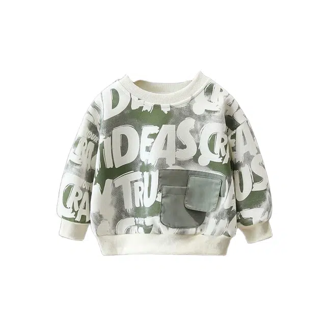 吉姆沃克卫衣 秋冬款 儿童洋气套头上衣百搭长袖一体绒衣服