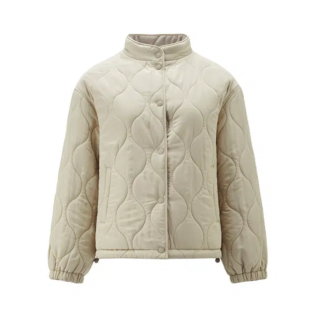 佐丹奴 双面穿立领葫芦绗缝棉衣外套棉服 女款