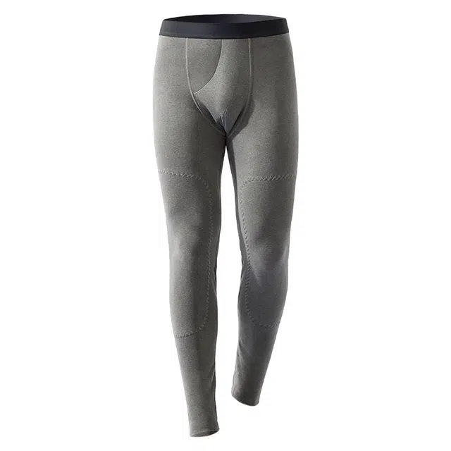 恒源祥 秋冬 双面磨绒 羊绒蚕丝护膝 德绒蓄热无痕随心裁保暖裤 男款 单件装