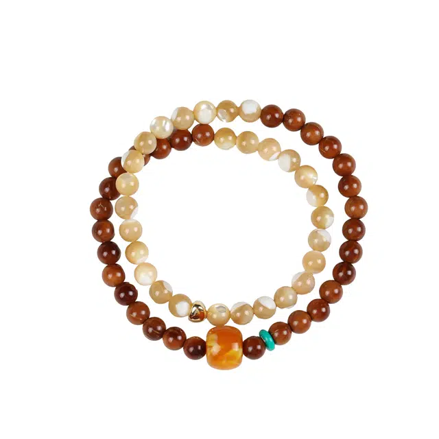 镯钰瑭 新中式文玩佛珠念珠绕指柔盘珠复古民族风轻奢高级感精致简约小众手饰#好运 库克 菩提类手串 男女同款情侣款